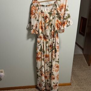 Floral Off-Shoulder maxi dress